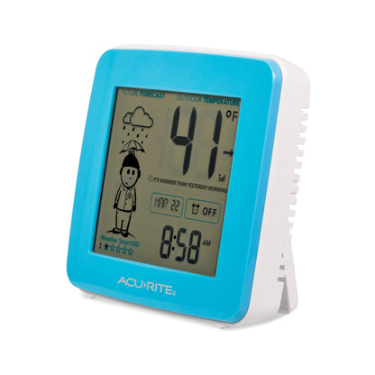 AcuRite What-to-Wear Weather Station with Alarm Clock, Time, Date, and Wireless Outdoor Sensor for Hyperlocal Forecast and Outdoor Temperature (00777)