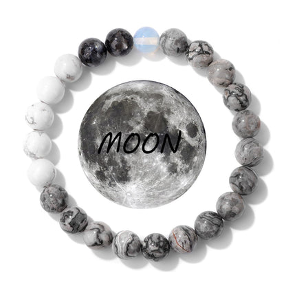 Solar System Planet Bracelet for Women Men Guardian Jewelry Eight Planets Beaded Bracelet for Astronomy Enthusiast Gift Natural Stone Jewelry