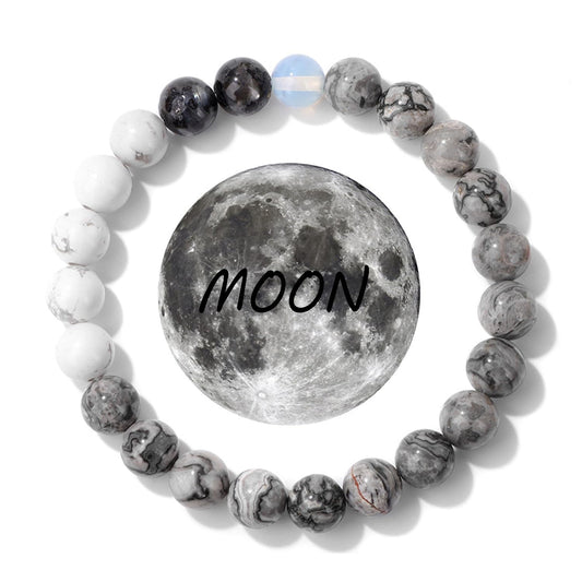 Solar System Planet Bracelet for Women Men Guardian Jewelry Eight Planets Beaded Bracelet for Astronomy Enthusiast Gift Natural Stone Jewelry