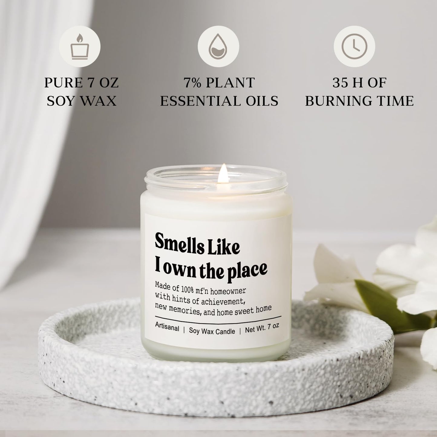 Niyewsor House Warming Gifts, New House/Home Candle, Best Housewarming Gift 2026, Closing Gifts for Home Buyers, New Homeowner, First Apartment Essentials, Handmade, 7oz