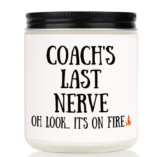 Niyewsor Soccer Coach Gifts, Lavender Scented Soy Wax Candle, Best Coach Gifts from Basketball/Baseball Team, Thank You Gift for Fitness/Athletic/Personal Trainer, Handmade, 7oz