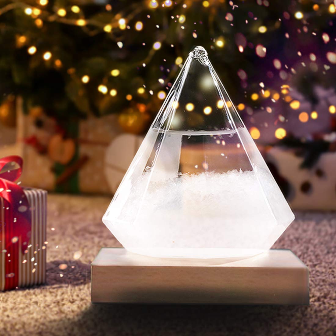 Weather Storm Glass Bottle Drop Creative Stylish Weather Station Forecaster Barometer, Desktop Decoration Crafts of Choice
