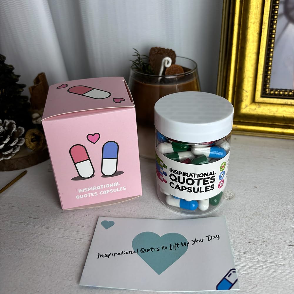 Infmetry Inspirational Quotes In Capsules Gifts For Women Unique Self Care Positive Affirmation Messages Gift For Her (Mixed Color Positive 50pcs)