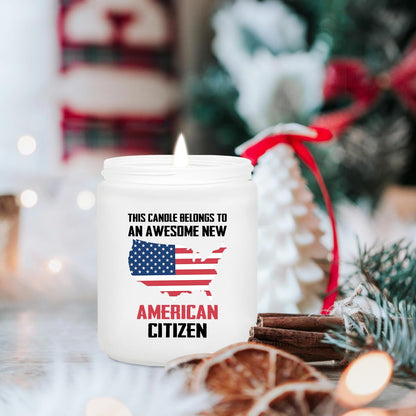 New American Citizenship Gifts - Congratulations New American Citizen Present - Cool US Flag Candle Gifts for 2025 US Citizenship, Women, Men, Friends, Family