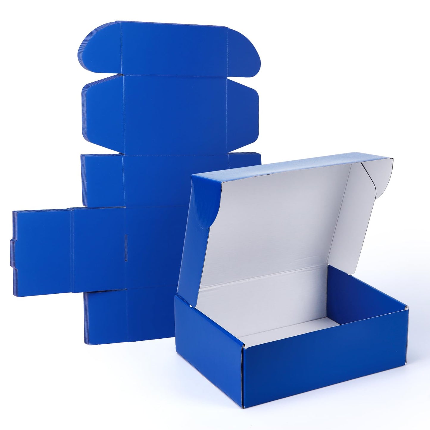 PHAREGE 12x9x4 inch Gift Shipping Boxes Bulk 6 Pack Blue, Tab Lock Tuck Top Mailing Boxes for Packaging Small Business, Medium Cardboard Mailer Boxes for Wrapping Present