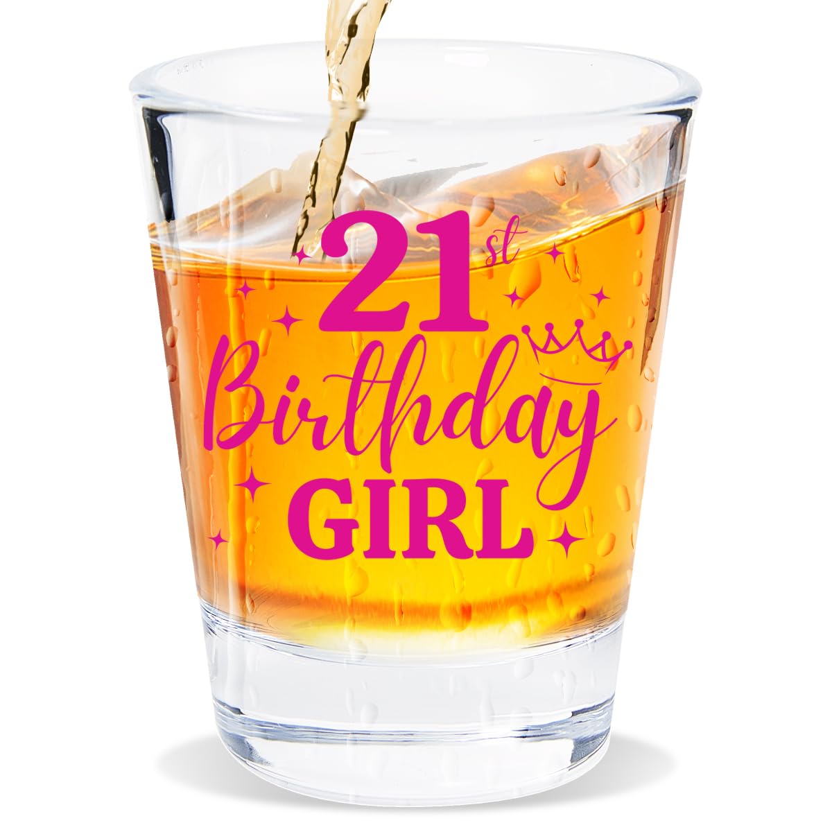 21st Birthday Gifts for Her, Happy Birthday Gift Women, Gift for 21 Year Old Girls, 2005 Happy 21st Birthday Shot Glass, Twenty One Birthday Shot Glass, 21 Birthday Decorations for Women Girls