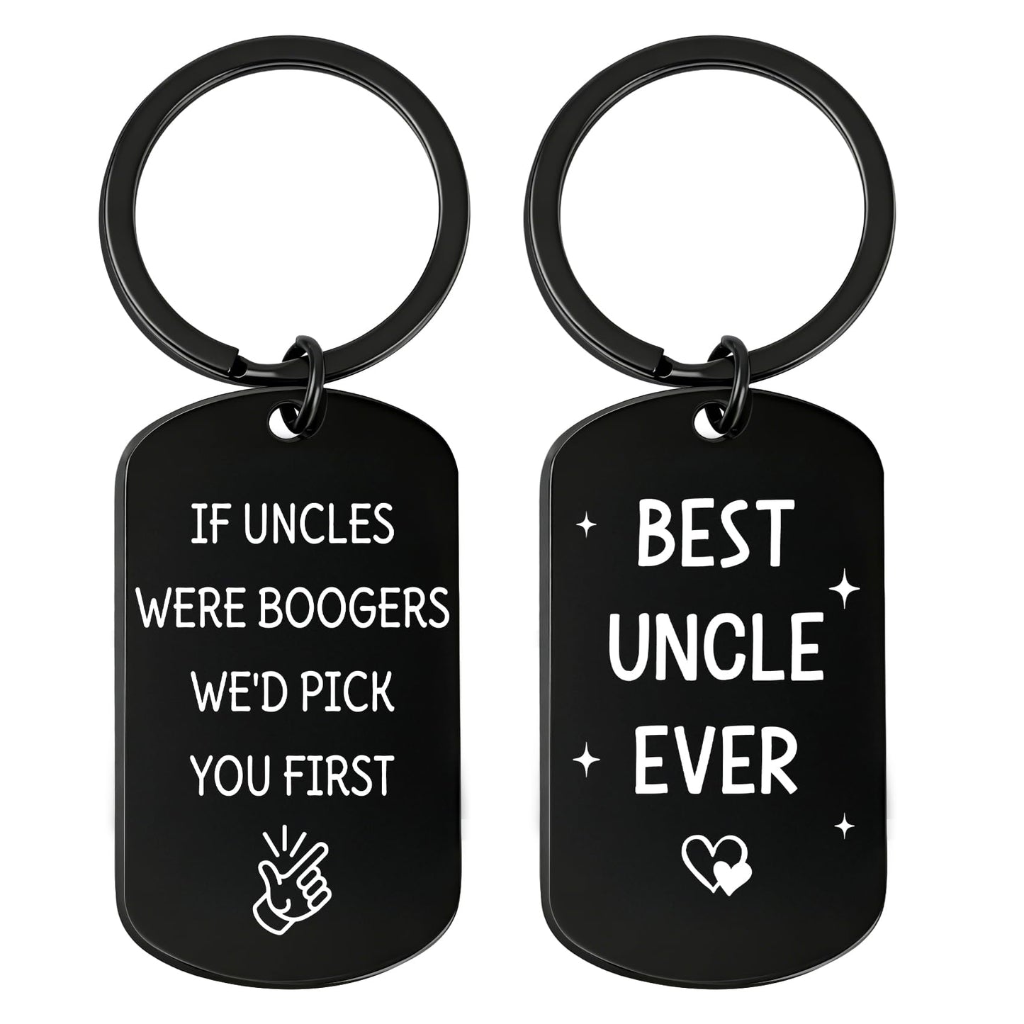 Uncle Gift for Fathers Day Funny Gifts for Uncles from Niece Nephew Best Uncle Ever Keychain Double Sided Anniversary Birthday Valentines Day Christmas Gift for Uncles Tio Present