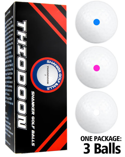 THIODOON 3 Pack Exploding Balls for Golf Party Gender Reveal Prank Funny Joke for Golfers - 3 Piece Set (3 White/Blue & Pink & White)