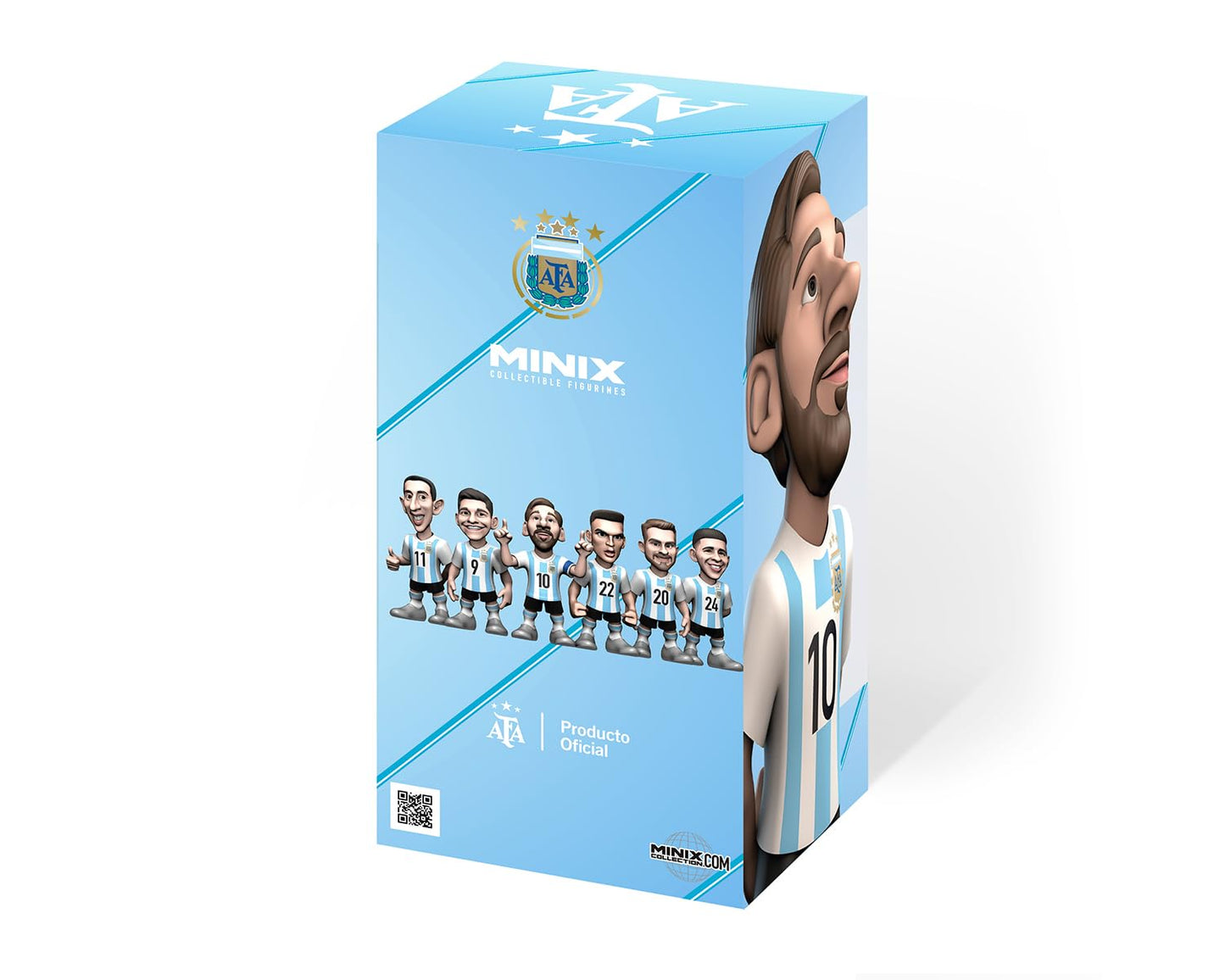 MINIX COLLECTIBLE FIGURINES - Lionel Messi, Official Argentina, Sports Collectable 12 cm Figurine, Unique Soccer Gift for All Ages, Football Stars