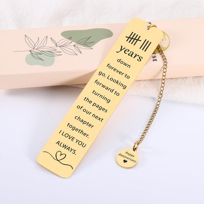 Bronze for 8th Wedding Anniversary - Bookmarks, GIFS for Her & Him Valentine Bookmarks for Couple Husband Wife Parents
