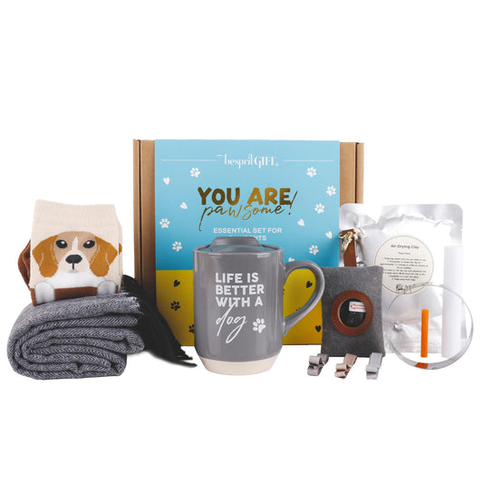 Dog Mom Gifts for Women, Dog Lovers Gifts, Dog Themed Gift Basket, Birthday Gifts for Women, Mom, Sister, Wife, Unique Gift for Mother, Mothers Day Kit Basket