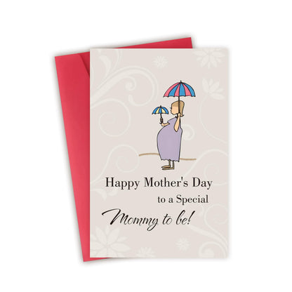 Mommy To Be Mother's Day Card, Pregnant Mom Mothers Gifts, First Mothers Day Cards for Wife, Pregnancy Announcement Card, New Mom Gifts