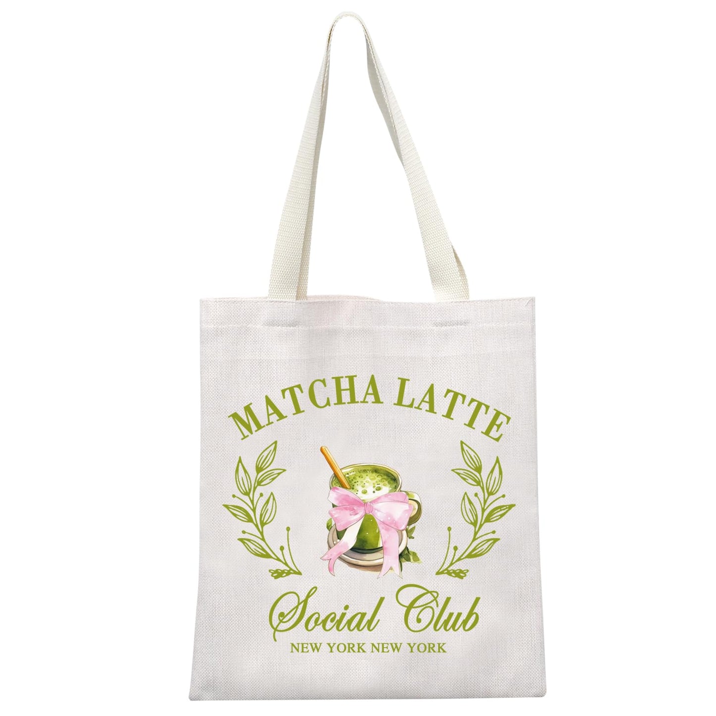 MEIKIUP Matcha Latte Lover Gift - Reusable Grocery Bags & Matcha Barista Gift