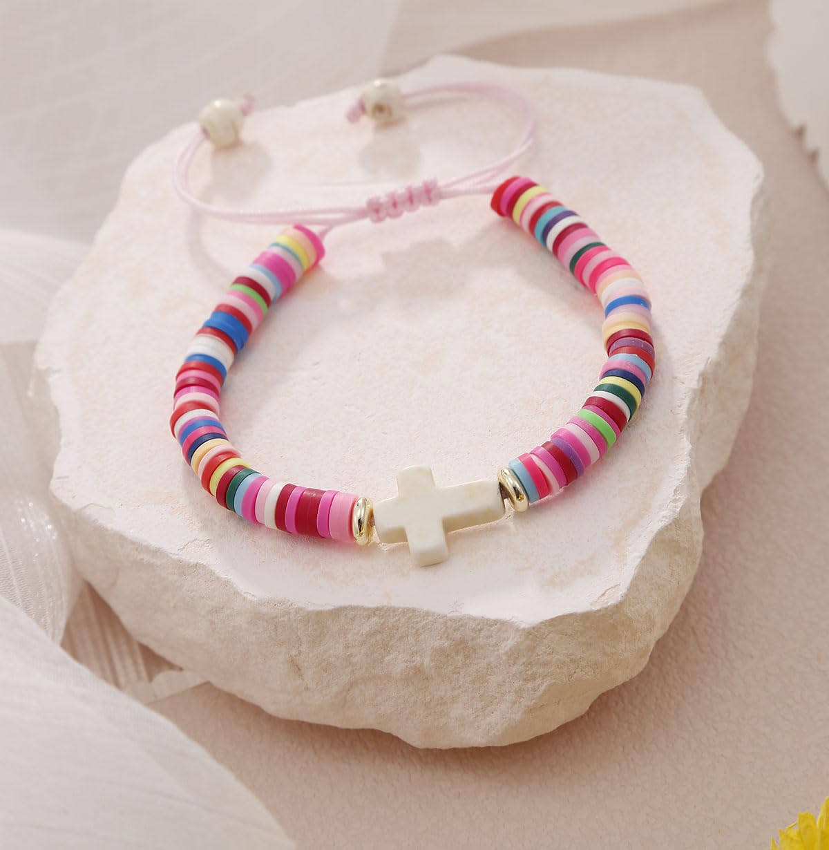First Communion Gifts for Girls, Cross Bracelet Religious Christian Jewelry, Baptism Christening Confirmation Catholic Gift for Daughter Granddaughter Goddaughter Niece Teens Kids