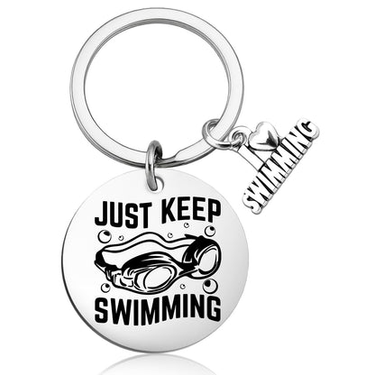 Swimming Accessories Gifts for Swimmers Swim Gifts for Men Women Boys Girls Swimmer Gifts for Swimming Lovers Coach Unique Swimmers Pool Keychain Swim Stuff