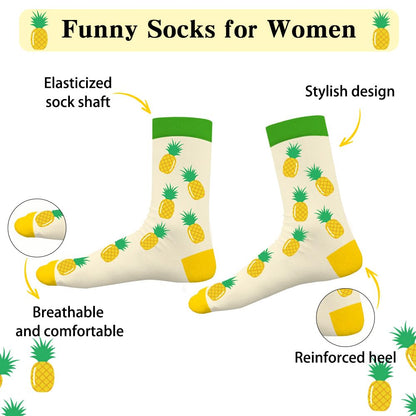 Gifts for Women Girl,Fruit Funny Socks - Christmas Birthday Fruit Gifts for Teen Girl Girlfriend Sisters Daughter