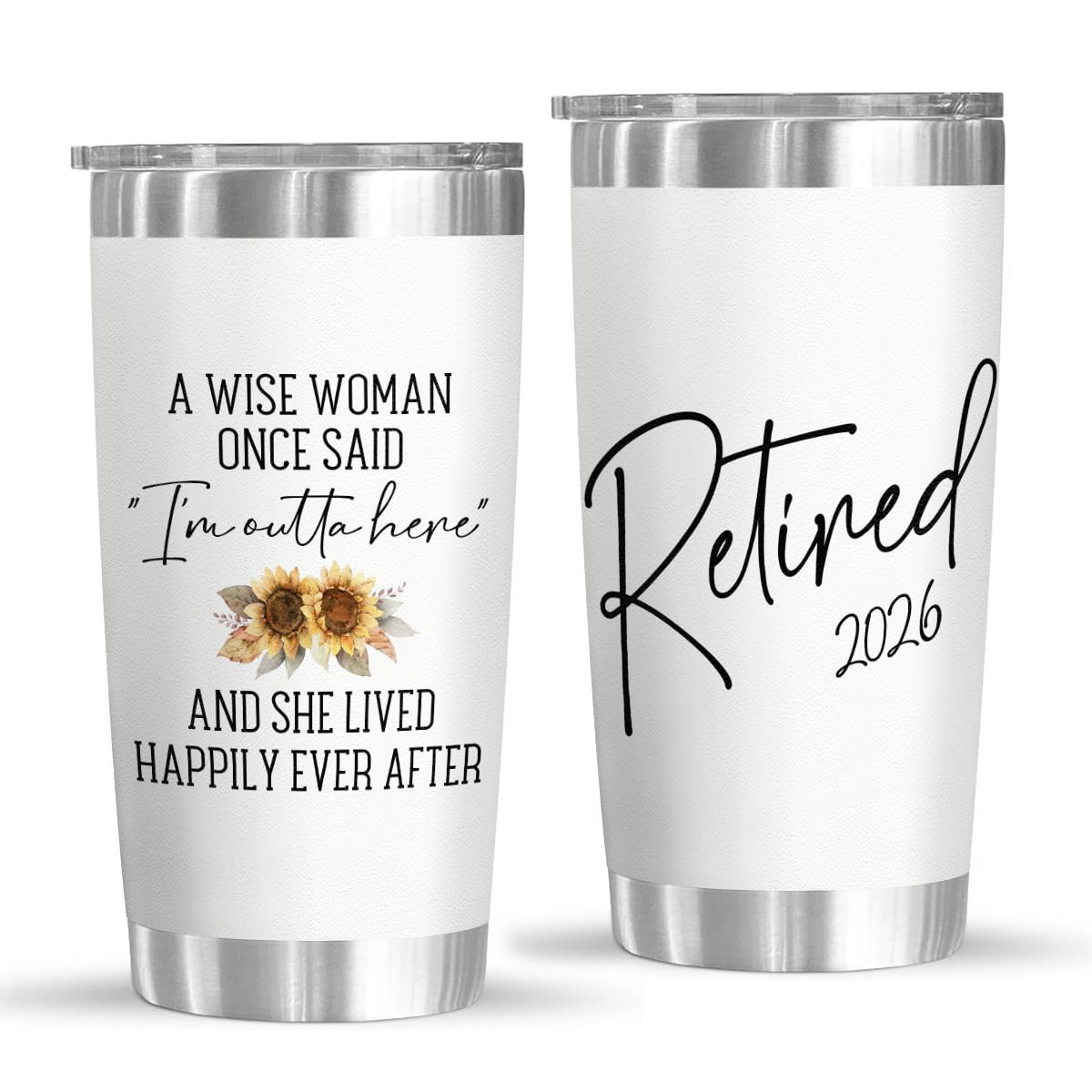 Retirement Gifts For Women, Retired 2026 Tumbler - A Wise Woman Once Said Stainless Steel 20Oz Tumbler - Mothers Day Gift for Retired Women Mom, Farewell Gifts for Coworkers, Teacher, Nurse, Boss
