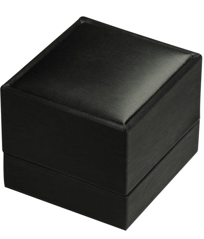 The Jewellery Pak Black Earring Necklace Pendant Set Jewelry Gift Box Premium Soft Touch PU Leather Exterior Material Pure White Velvet Interior Size 2.5〞(W)*2.5〞(D)*2〞(H)