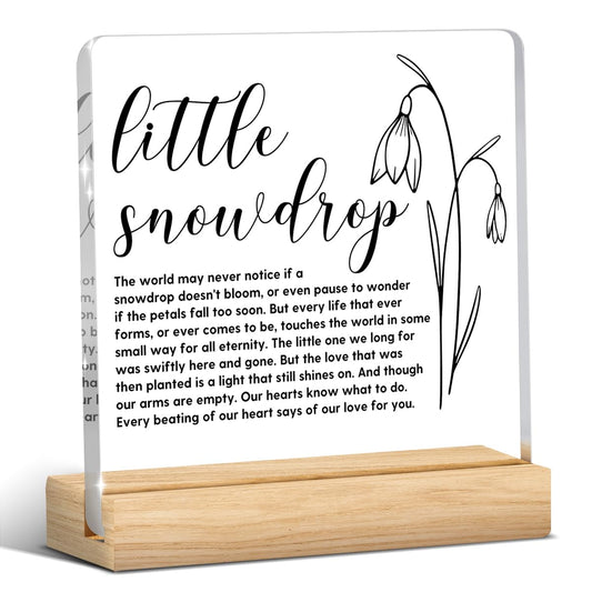 Miscarriage Gifts for Mothers, Memorial Sympathy Gifts for Loss of Baby Infant, Sympathy Gift for Loss of Loved One Baby, Acrylic Sign Remembrance Condolence Miscarriage Gift for Mom Dad Couple