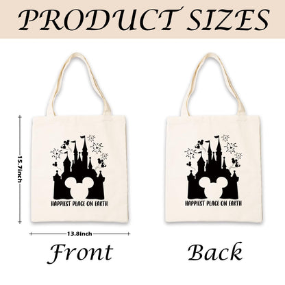 Canvas Tote Bag Aesthetic for Women,Reusable Canvas Cute Shoulder Bag for Grocery, Shopping, Beach & Daily Use