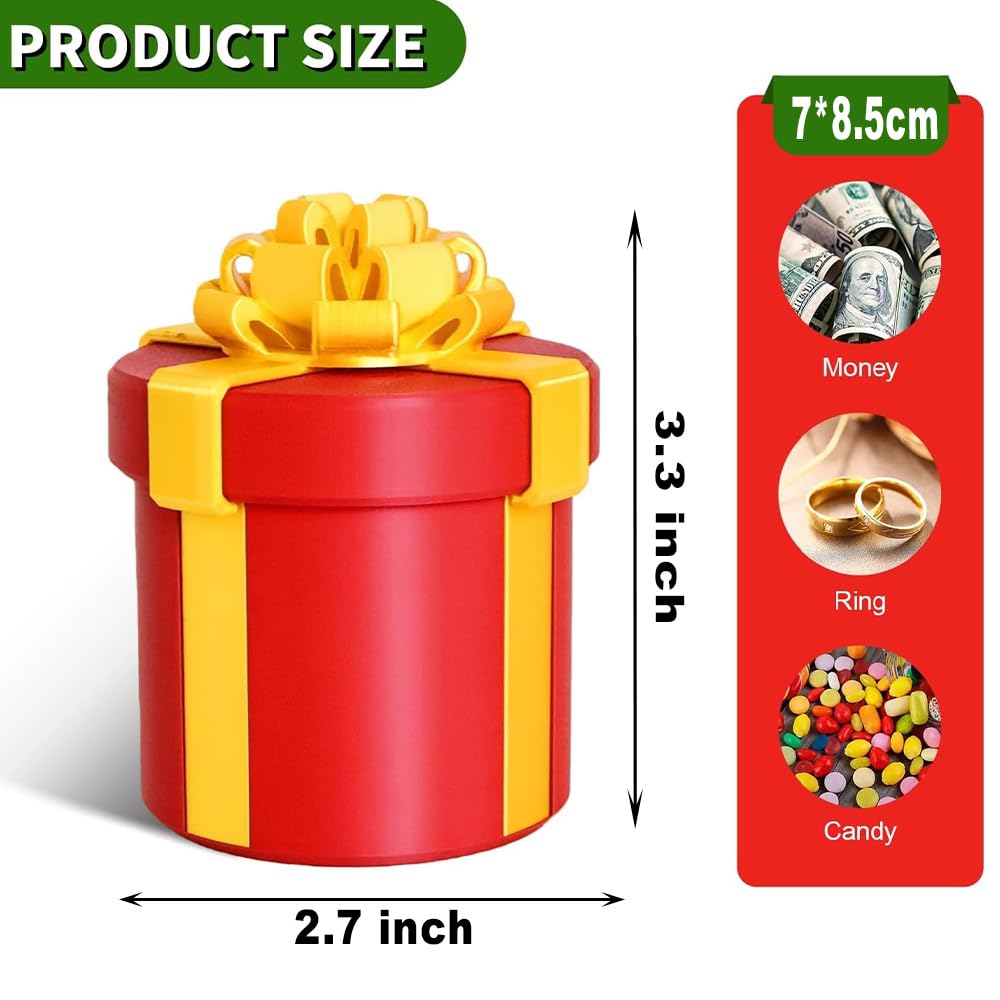 LUOMAR 3D Printed Annoying Nested Screw Gift Box – Reusable Funny Prank Box, Surprise Boxes for Money, Ring & Small Keepsakes, Perfect for Christmas, Father's Day, Mother's Day & Office Party Favors