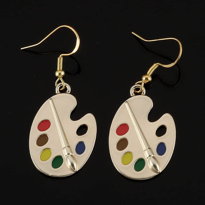 Art Teacher Appreciation Gifts: Earring Painters Palette Jewelry Set Teacher Earrings