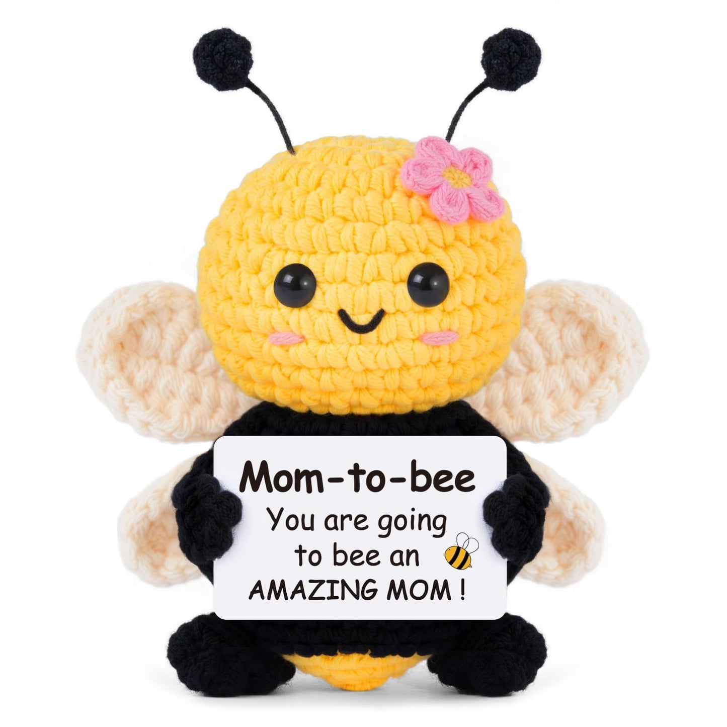 Mom to Be Gifts, Pregnancy Gifts for Expecting Mom, First Time Moms, Wife, Friend, Sister, Mommy to Be Gift, Gift for Pregnant Women, Cute Handmade Crochet Bee Support Present