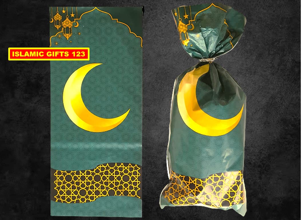 Islamic Gifts 123 Ramadan Goodie Bags Islamic Designs, Polypropylene for Eid Mubarak Decoration Muslim Party Favor Supplies