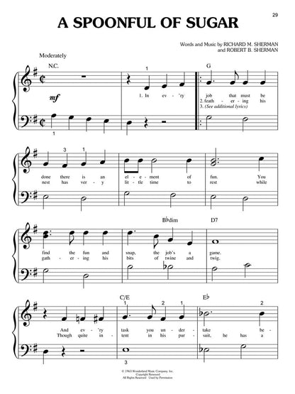 Mary Poppins – Big Note Piano Songbook | 11 Classic Songs from the Disney Movie with Easy Arrangements and Lyrics | Hal Leonard Sheet Music for Beginners and Advanced Players