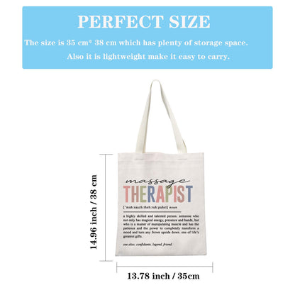 GJTIM Massage Therapist Appreciation Gift Massage Therapist Definition Gift Tote Bag For Masseuse Massotherapist