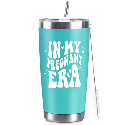 New Mom Gifts for Women, Pregnancy Gift for First Time Mothers, Mom to Be Tumbler, 20oz Insulated Cup with Lid & Straw for Wife Sister Daughter, Gender Reveal Baby Shower Mothers Day Present Xmas Gift
