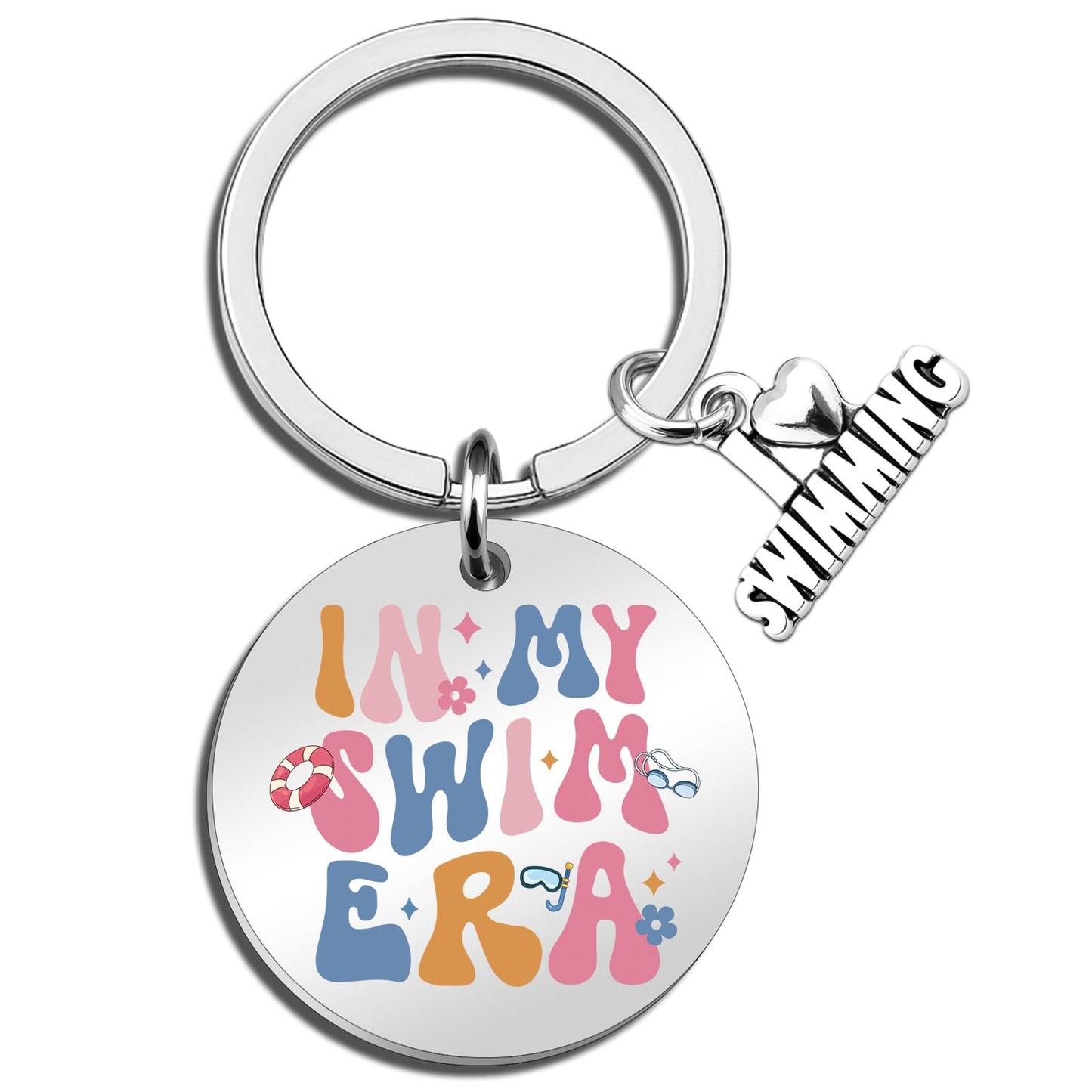 Swim Gifts for Women Unique Pool Keychain for Swim Coach Mom Swimming Lover Gift for Girl Swimmer Best Birthday Gifts for Swimming Team