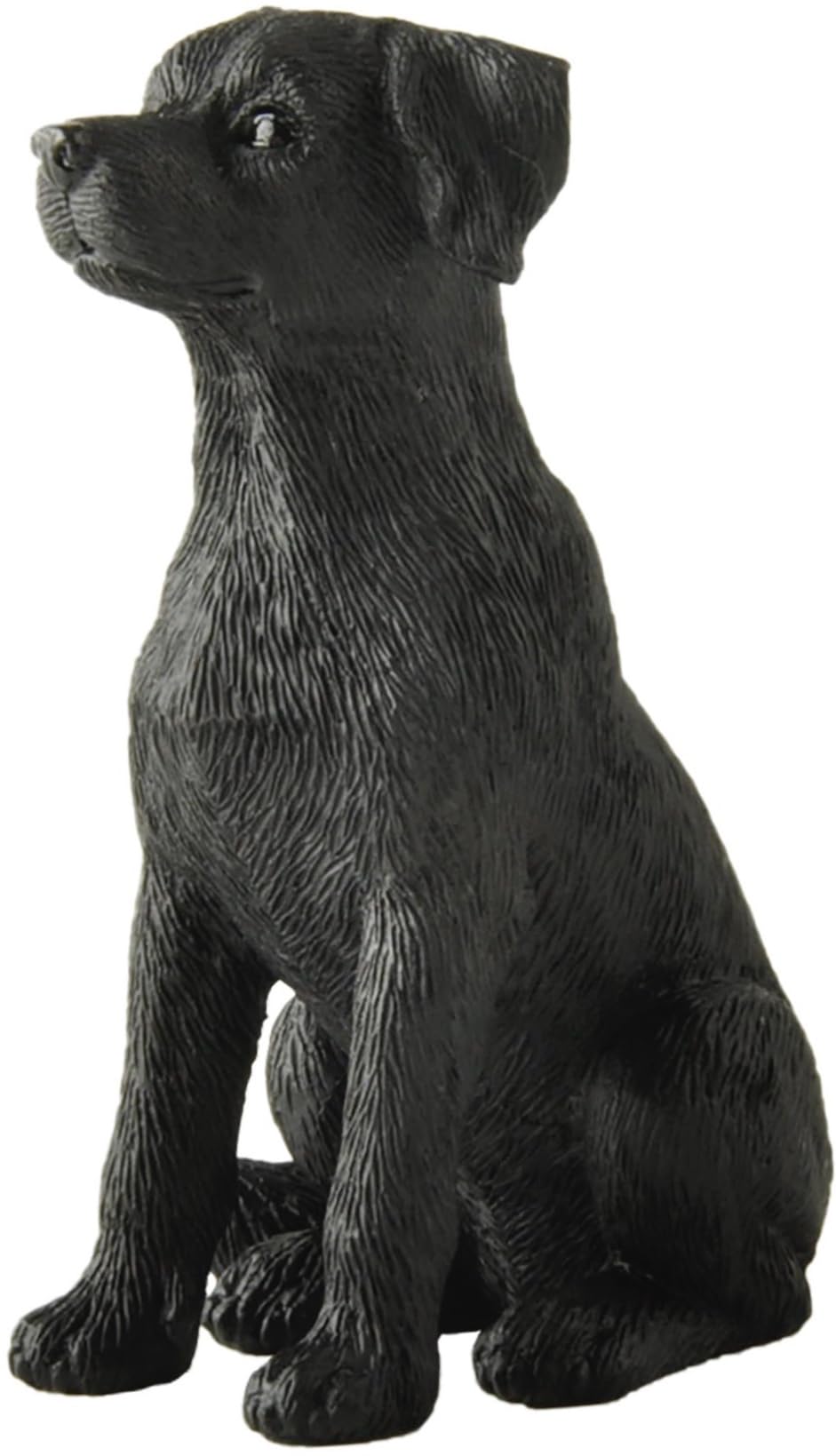 JFSM INC. 3.25" Black Labrador Dog Sitting Up Figurine - Black Lab Gift, Resin Pet Statue, Holiday Stocking Stuffer - Home or Office Desktop Decoration