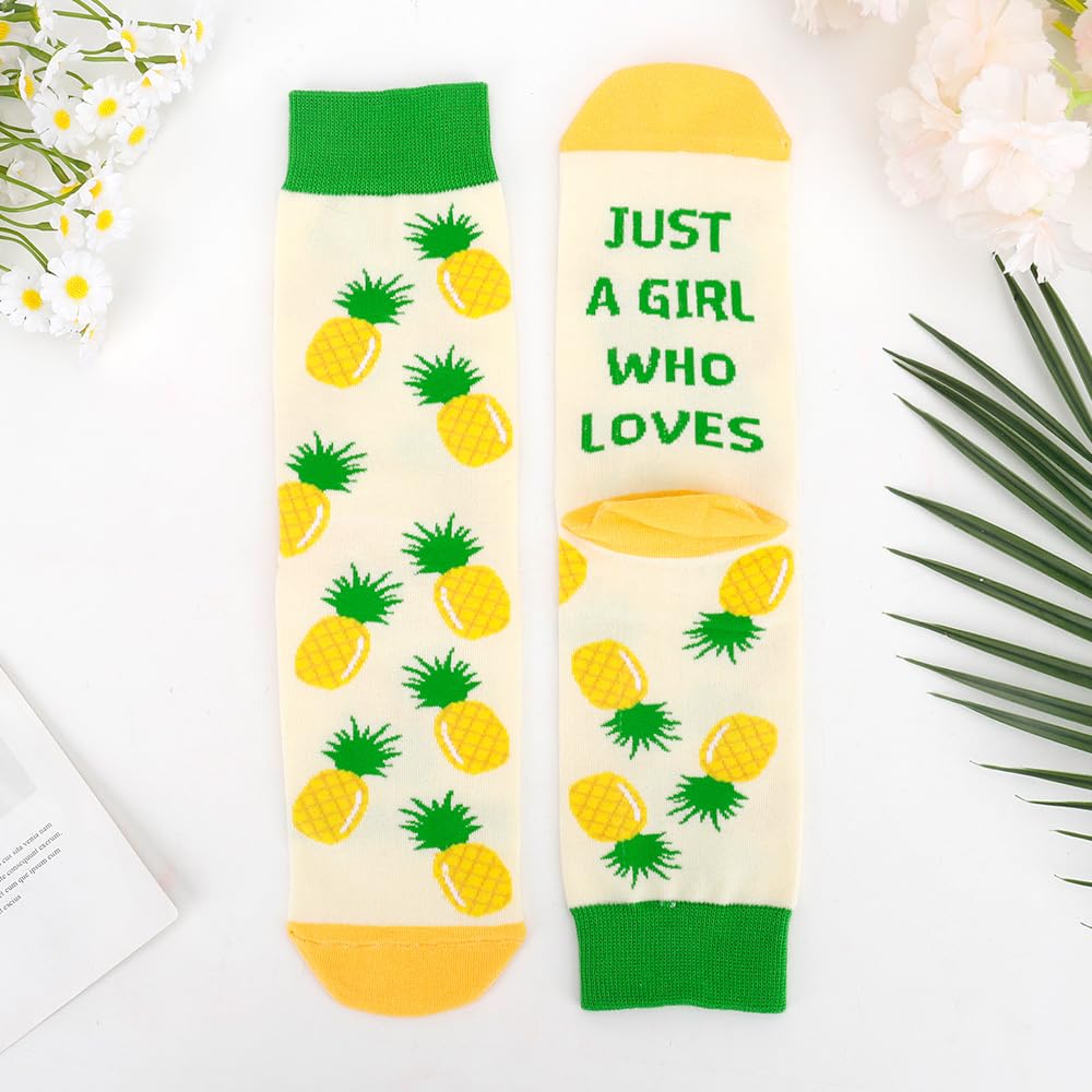 Gifts for Women Girl,Fruit Funny Socks - Christmas Birthday Fruit Gifts for Teen Girl Girlfriend Sisters Daughter