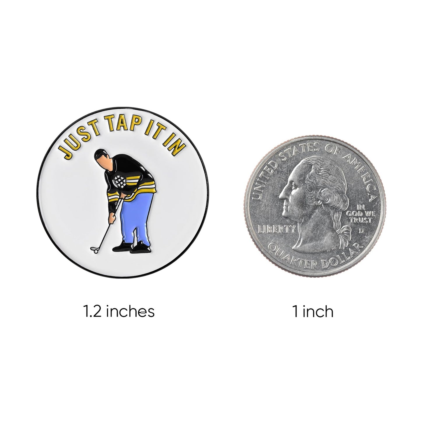 ZEETY Funny Golf Ball Marker with Magnetic Hat Clip – Golf Accessories for Men and Women, Great Golf Gift for Players with Attitude