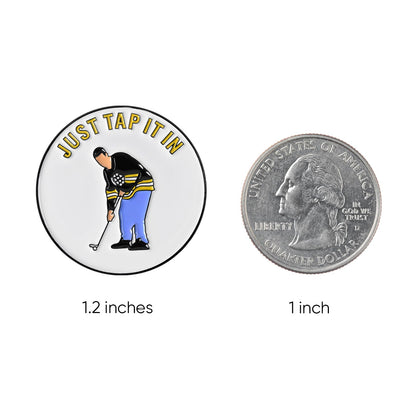 ZEETY Funny Golf Ball Marker with Magnetic Hat Clip – Golf Accessories for Men and Women, Great Golf Gift for Players with Attitude