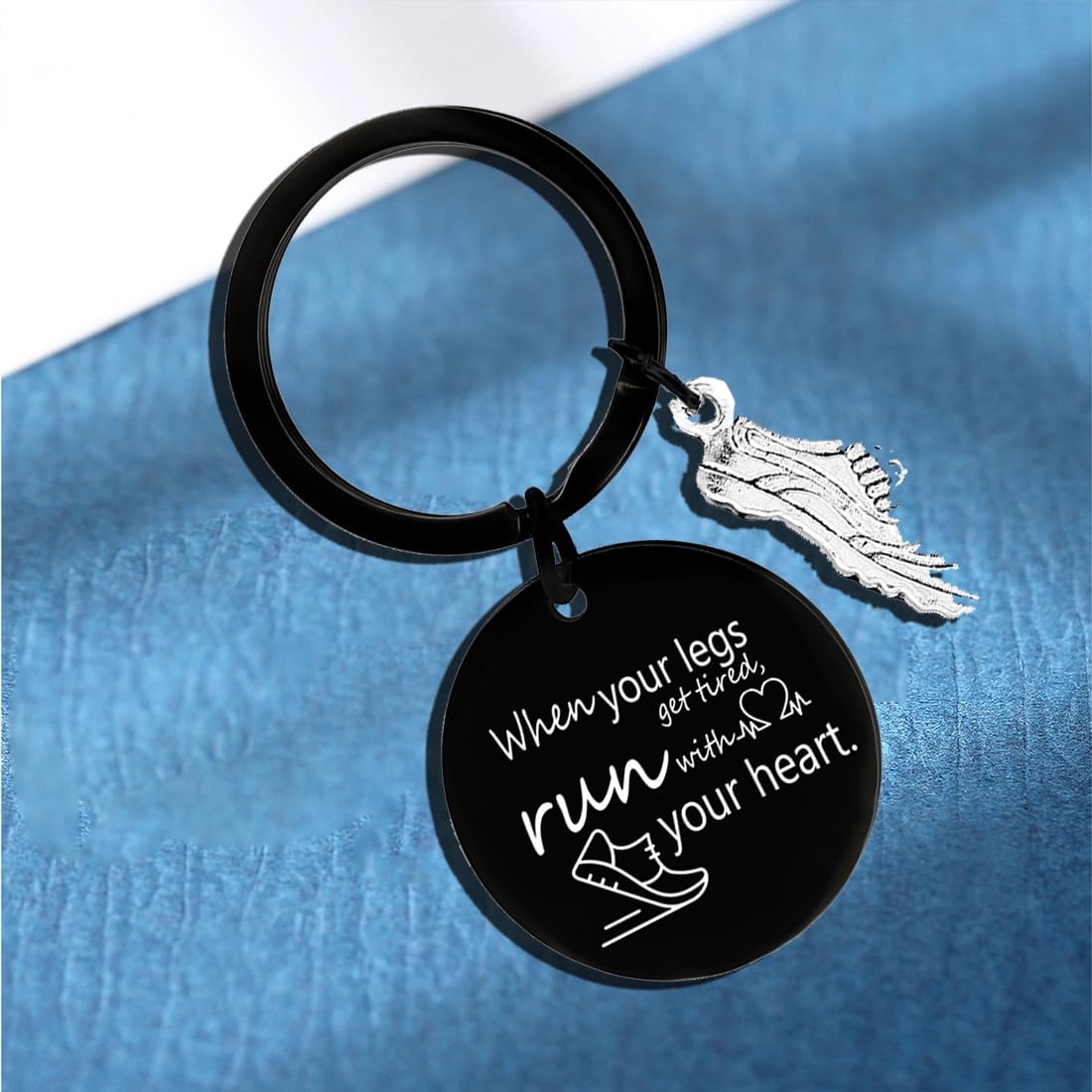 MADHAHEFU Runner Keychains Gifts Cross Country Running Gifts for Runners Christmas Birthday Gift