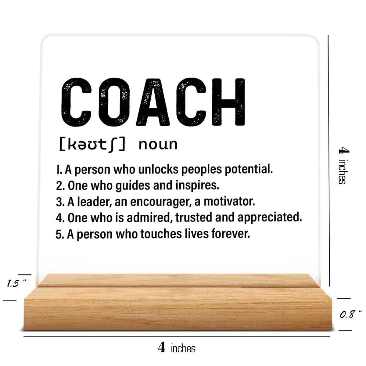 Best Coach Gift, Appreciation Gifts for Coaches, Retirement Gifts for Coaches, Coach Definition Acrylic Desk Sign Decor