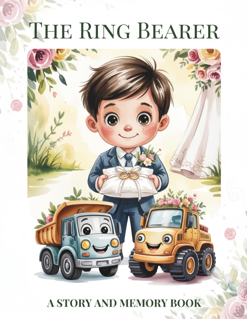The Ring Bearer: Truck Themed Personalized Story and Wedding Memory Book for Kids, a Meaningful Ring Bearer Gift.