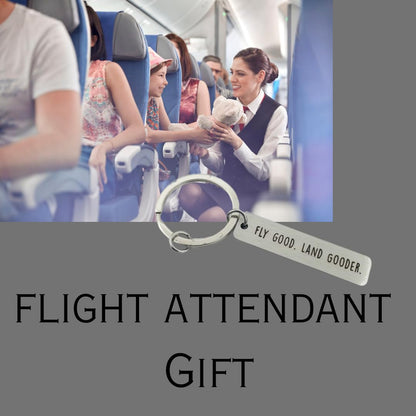 Pilot Keychain, Airplane Keychain, Fly Good Land Gooder, Gift for Pilot Stocking Stuffers, Pilots Gifts Aviation Men, Flight Attendant Essentials Women, Future Pilots Gifts for Men Wings