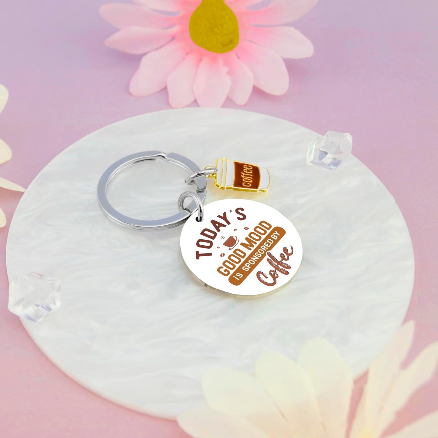 Klpoyu Coffee Lover Gifts for Women Men Coffee Keychain Accessories Coffees Gifts for Lovers Women Barista Gift Ideas Christmas Unique and Unusual Gift