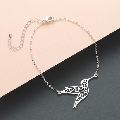 Personalized Hummingbird Gifts for Women,Hummingbird Charm Bracelet for Her,Stocking Stuffers for Mom/Daughter/Wife,Funny White Elephant Gifts for Adults