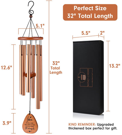 AMBOBE Memorial Wind Chimes Gifts, Sympathy Wind Chimes, Sympathy Gifts for Loss of Loved One, Bereavement Gift Baskets, Home Decor Outdoor Garden, Soothing Melodic Tones for Grieving Hearts