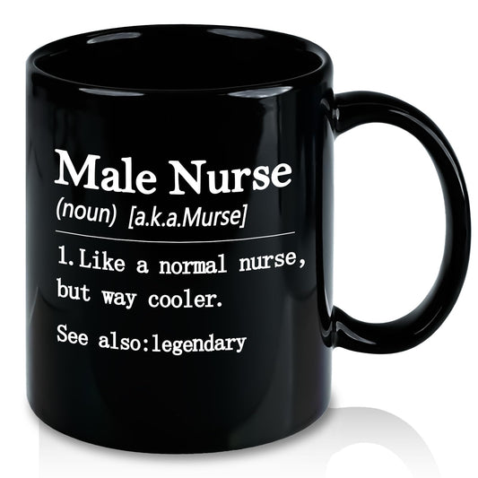 Nurses Gifts for Men Male, Like A Normal Nurse But Way Cooler Coffee Mug, Nurse Practitioner Nursing Student Nurses Week Gifts for Practitioner Graduate, 11 Oz
