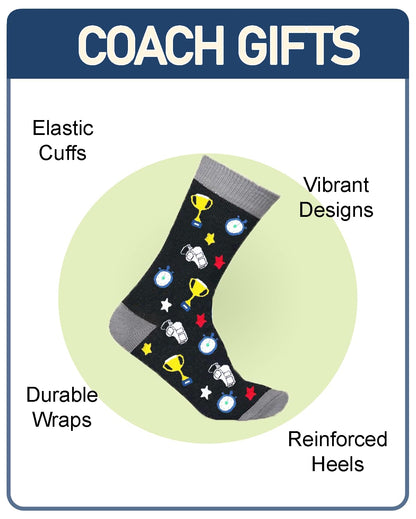 Coach Gifts for Men, Coach Socks Appreciation Gift, for Soccer Softball Basketball Men Women Coach