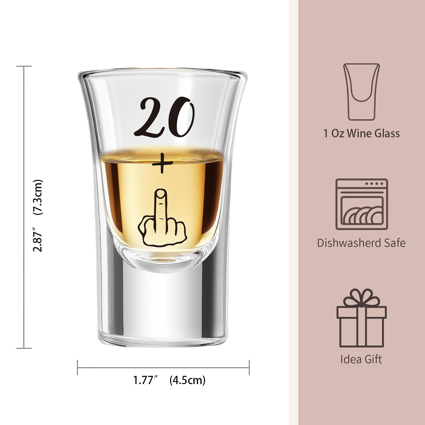 21st Birthday Gifts – Funny 21st Birthday Shot Glass for Her & Him, Unique Gift for Women and Men, Cheers to 21 Years, Fun and Memorable Gift, Party Supplies, Decorations, and Keepsakes