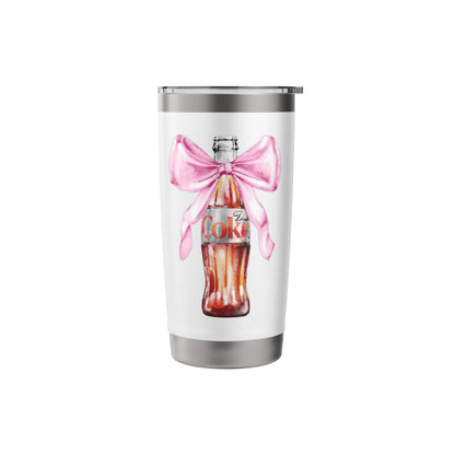 Coca-Cola Diet Coke With Cute Pink Ribbon Vintage Stainless Steel Insulated Tumbler