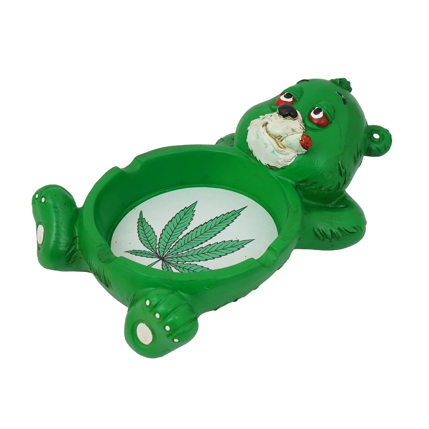 Fantasy Gifts Stoner Bear Polyresin Ashtray - 4"x6"