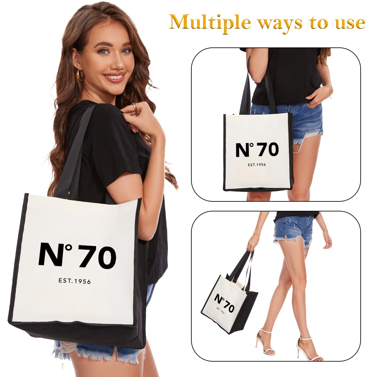 Birthday Gifts for Her Canvas Tote Bag Shopping Bags-2026