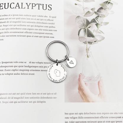 JJTZX Miles Apart but Close at Heart United States Keychain - Long Distance Relationship Gift